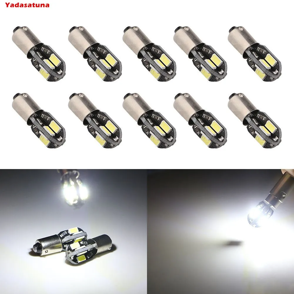 10X Ampolla 8 Led 5630 Smd Ba9S H6W T4W Veastrause Blanc Anti Sans Erreur Odb Lampe Pour Auto Lampes De Rechange Porte Lumiere