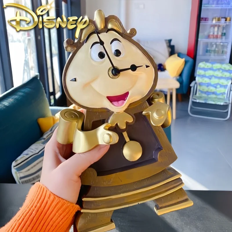 Disney Beauty And The Beast Action Figures Cogsworth Mr Clock Lumiere Candle Lamp Statue Figure Home Decoration Model Gifts