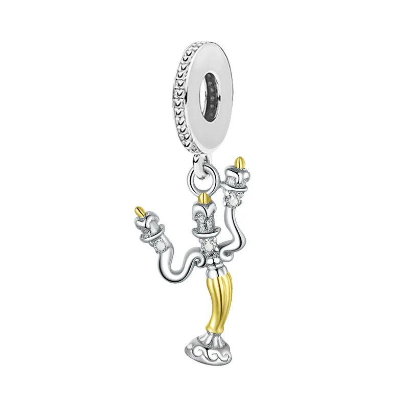 Disney Beauty And The Beast Cenerentola Beads For Jewelry Making Fit Pandora Ariel Tiana Belle Princess Charms Bracciale Donna Fai Da Te