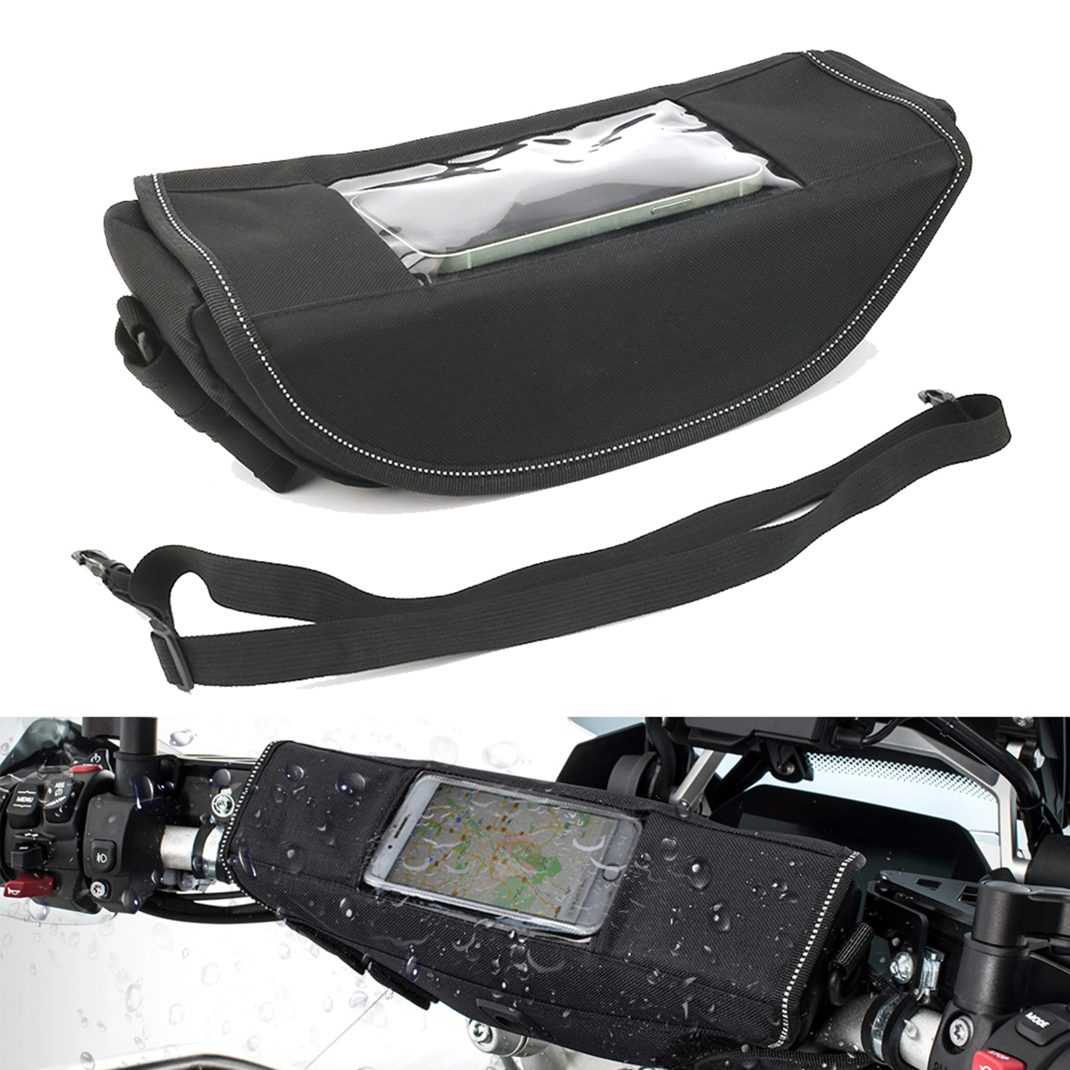Per Moto Guzzi V100 V85Tt V85 Tt V9 V7 Speciale California Stelvio Custodia Impermeabile Borsa Da Manubrio Strumento Da Viaggio Telefono Borse Gps