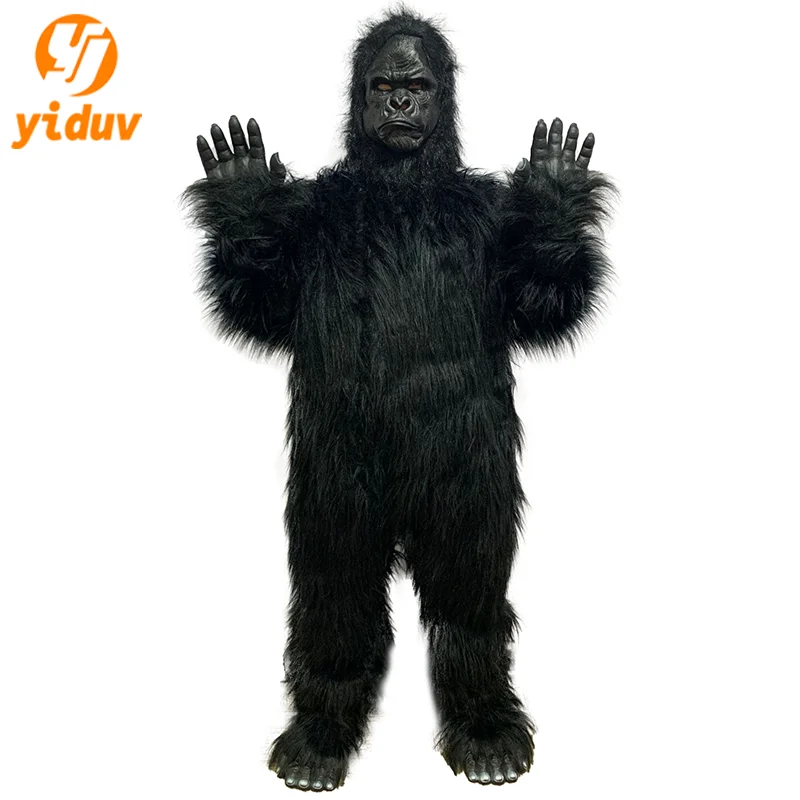 Adulto King Kong Costume Cosplay Gorilla Mascotte Peluche Cartoon Doll Abbigliamento Animale Carnevale Festa Pubblicità Performance Outfit