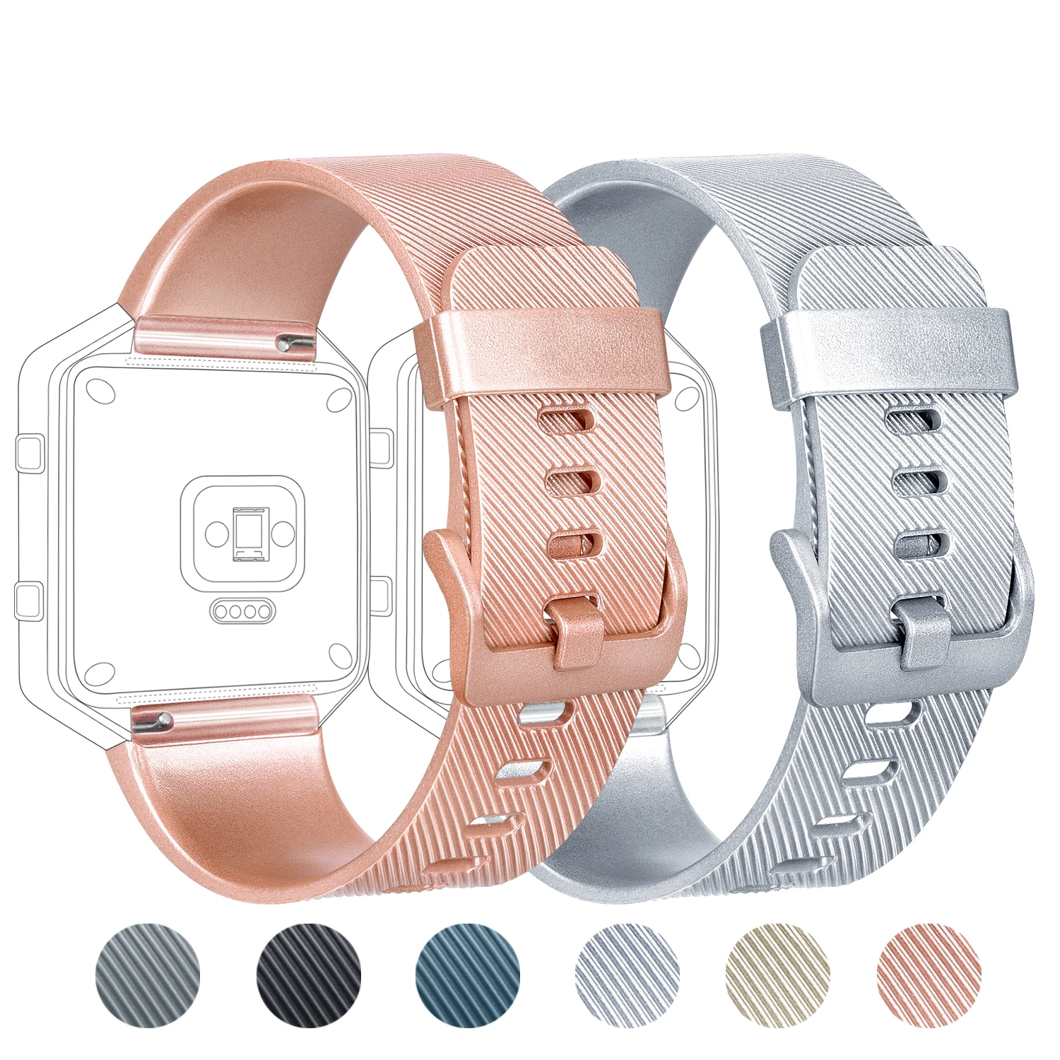 Per Fitbit Blaze Strap Band Tpu Replacment Wristband Cinturino Cinturino Per Fitbit Blaze Band Unisex Classic Smartwatch Strap