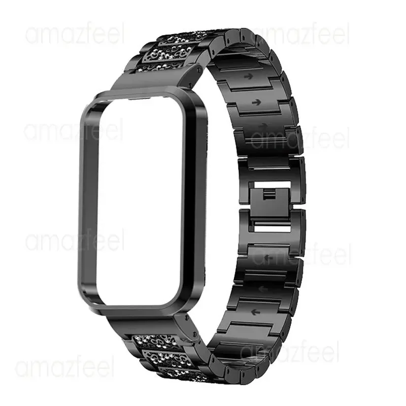 Cinturino Per Xiaomi Mi Band 8 Active Smart Watch Band Custodia Protettiva In Metallo Per Redmi Band 2 / Band Pro Diamond Bracciale Cover