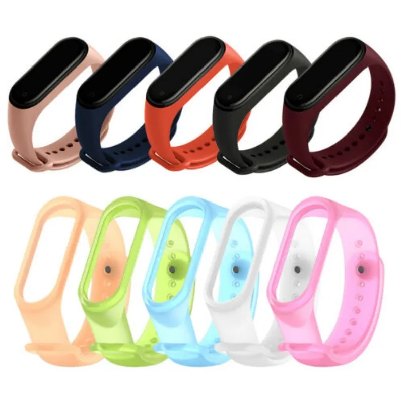 Cinturino Per Mi Band 4 Bracciale Per Mi Band 4 Cinturino Sportivo In Silicone Per Xiaomi Band 4 Cinturino Di Ricambio In Gelatina Trasparente