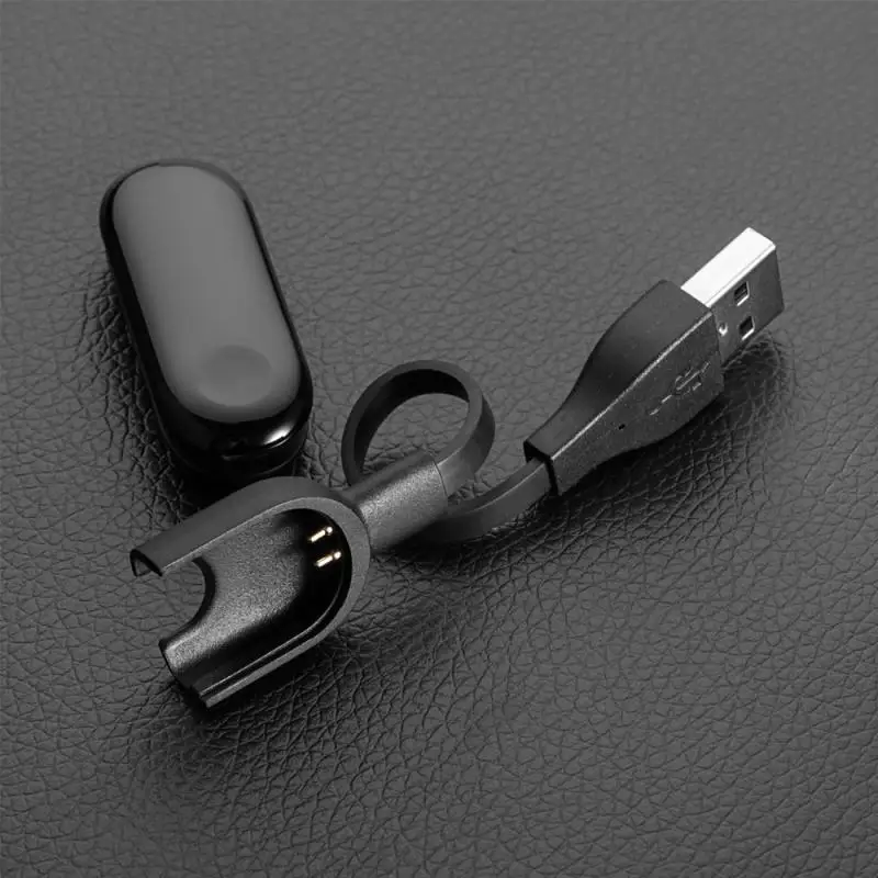 1 Pz Smart Watch Caricabatterie Di Ricambio Wired Smart Band Smart Bracelet Adattatore Di Ricarica Usb Per Xiaomi Mi Band 3 Tutto Nero