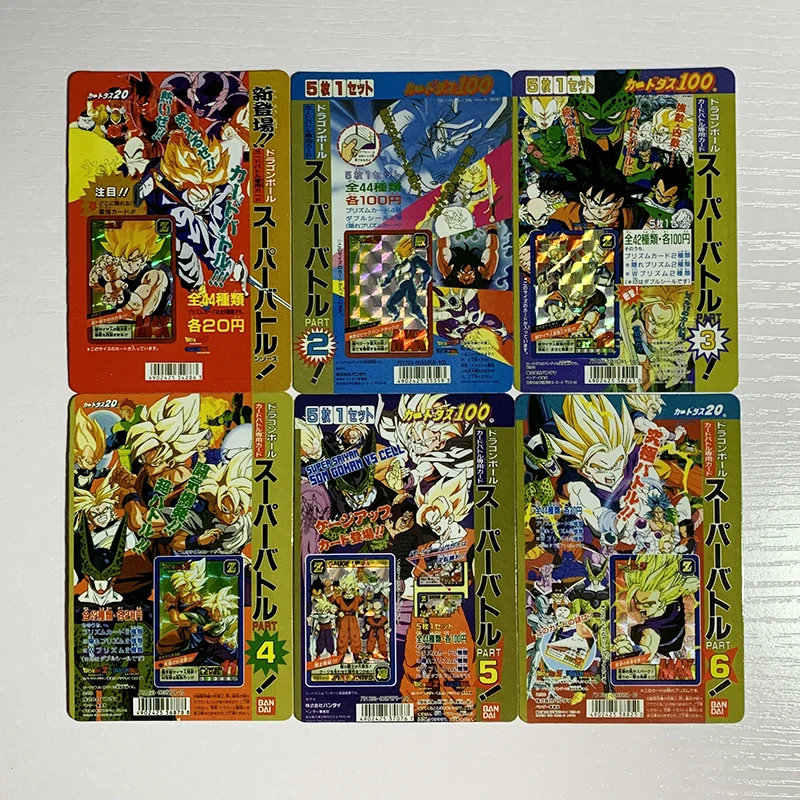 6 Pz/Set Super Saiyan Dragon Ball Z Machine Head Paper Heroes Battle Card Ultra Instinct Goku Vegeta Game Collection Cards