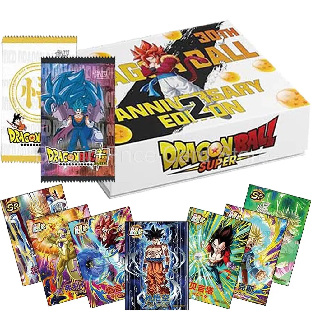 Dragon Ball 30Th Anniversary Collection Cards For Children Tcg Anime Figures Son Goku Super Hero Saiyan Vegeta Iv Bronzing Card