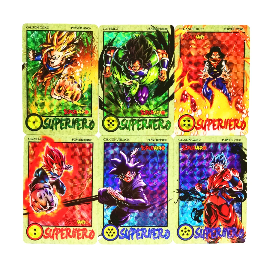 27 Pz/Set Super Saiyan Dragon Ball Z Ink Relief Heroes Battle Card Ultra Instinct Goku Vegeta Game Collection Cards