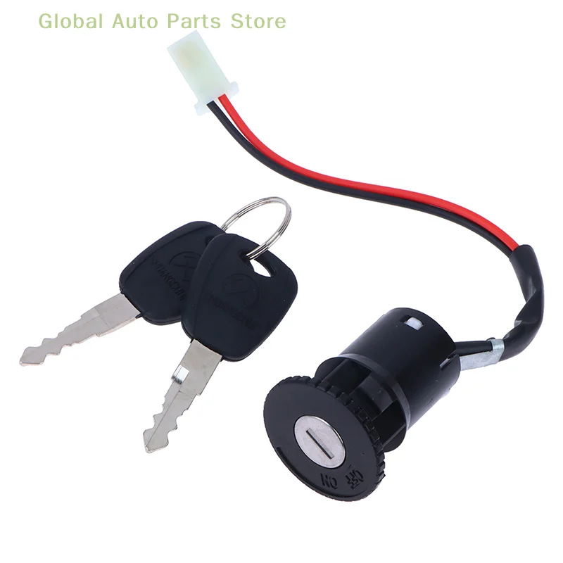 1Set 2 Fili Interruttore Di Accensione Con 2 Chiavi Di Blocco On-Off Per Scooter Elettrico Atv Pocket Bikes Moto Atv Quad Bike