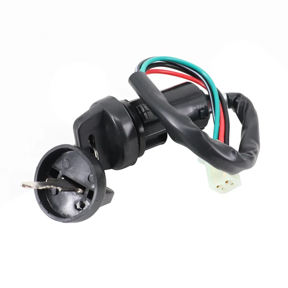 Ignition Key Switch Universal Motorcycle 2 Key 4 Wire Start Ignition Switch Electric Door Lock Key For Atv Quad Dirt Bike