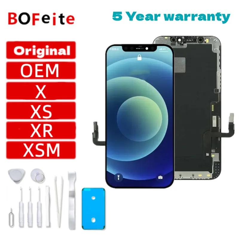 Display Di Qualità Oem Bofeite Per Iphone Iphone X Xs Xr Xs Max 3D Touch Screen Digitizer Assembly