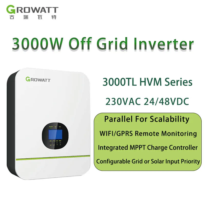 Pronto Stock Growatt Wifi Modulo Onda Sinusoidale Pura Solar Wechselrichter 3000W Inverter Monofase