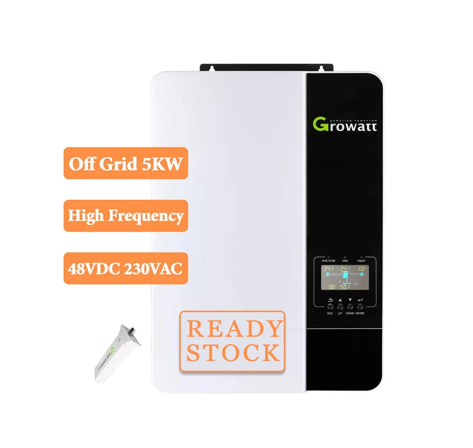 Growatt Hybrid Inverter Spf 5000 Es Monofase 48Vdc 230Vac Solar Power Off Grid 5000W