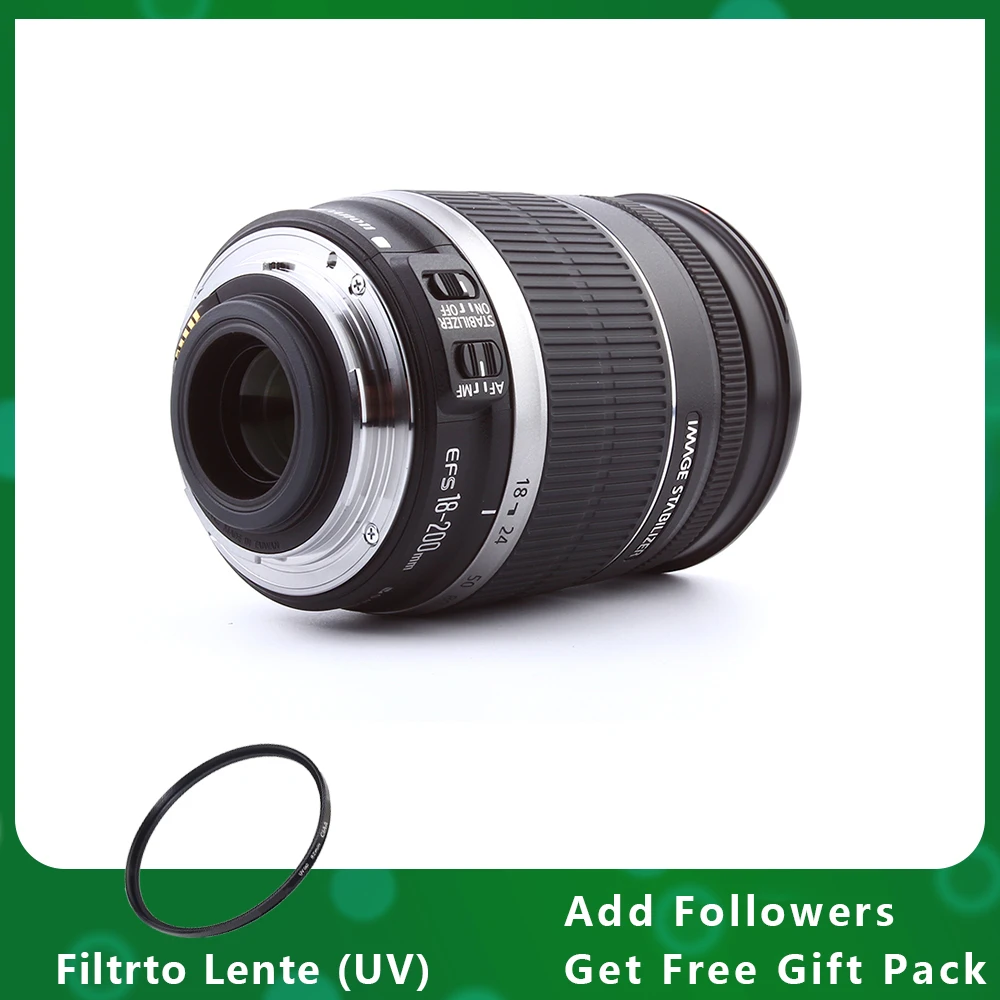 Canon Ef-S 18-200Mm F / 3.5-5.6 Is Aps-C Obiettivo Zoom Per Canon Eos 1300D 650D 700D 60D 70D 80D 7D T3I T5I T6