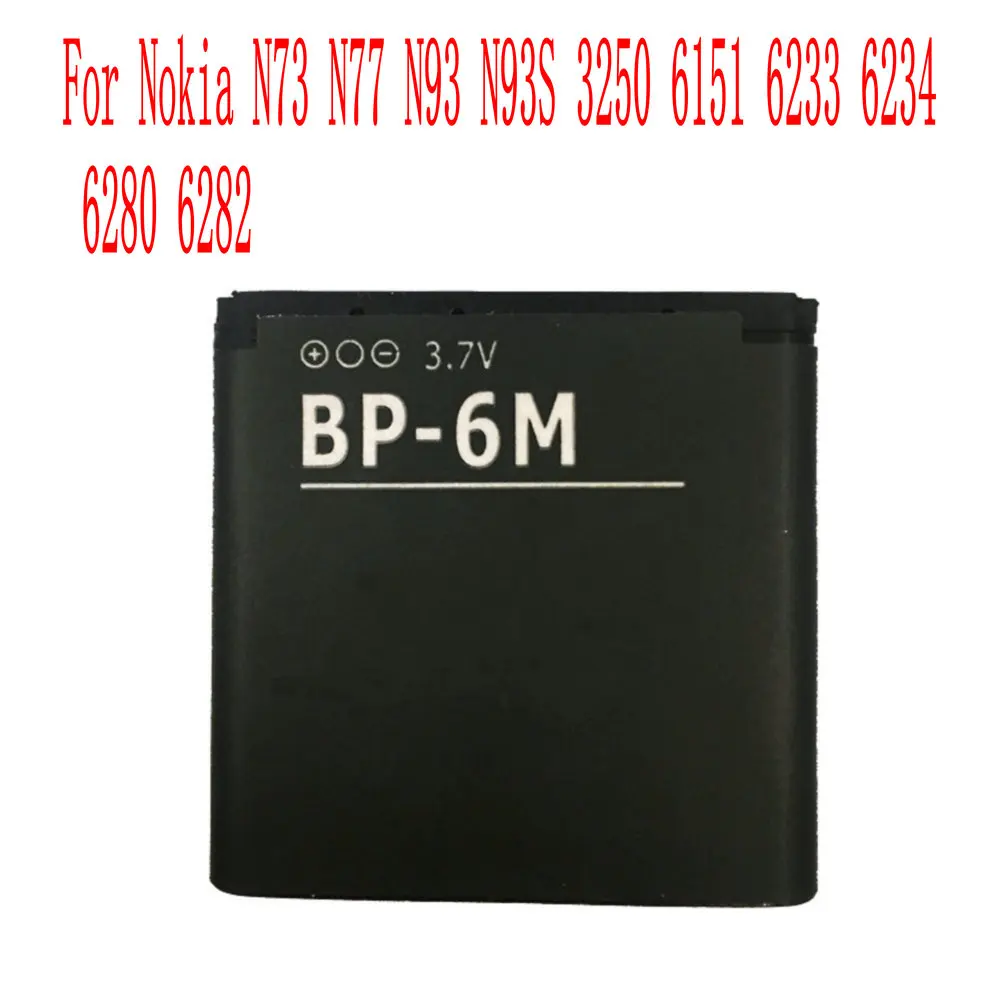 Nuova Batteria Bp-6M Di Alta Qualità Per Nokia N73 N77 N93 N93S 3250 6151 6233 6234 6280 6282 Cellulare