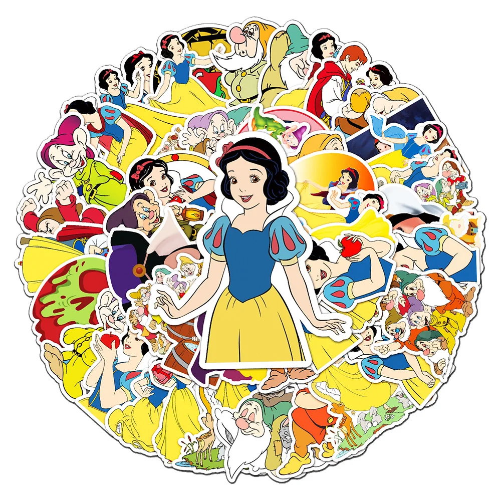 10/30/50Pcs Disney Cartoon Biancaneve E I Sette Nani Adesivi Per Scrapbook Laptop Water Bottle Decalcomanie Adesive Impermeabili