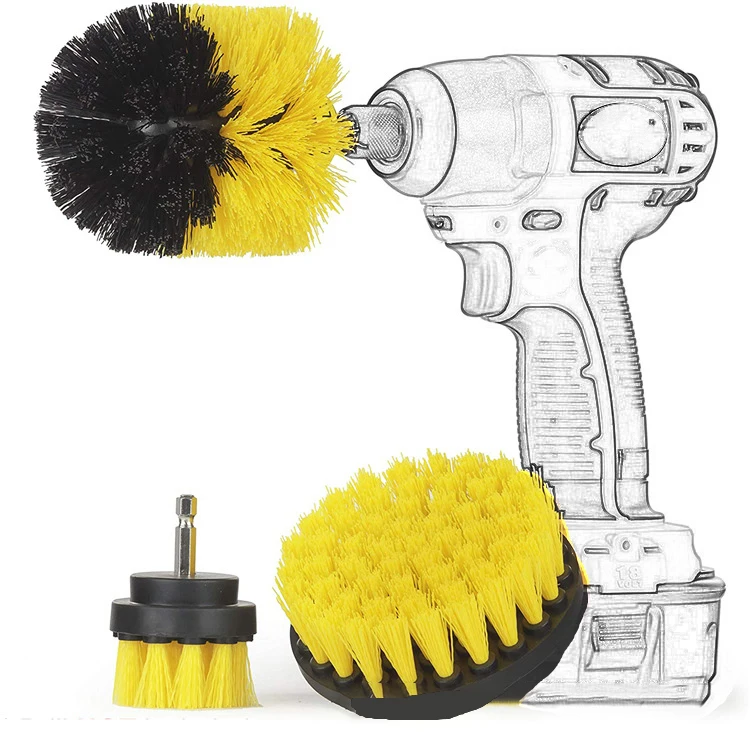 Spedizione Gratuita 3 Pz/Set Scrubber Elettrico Trapano Spazzola Pulita Per Kit Di Lavaggio Automobilistico Nike Air Force 1 Gadget Automatico Lavare 