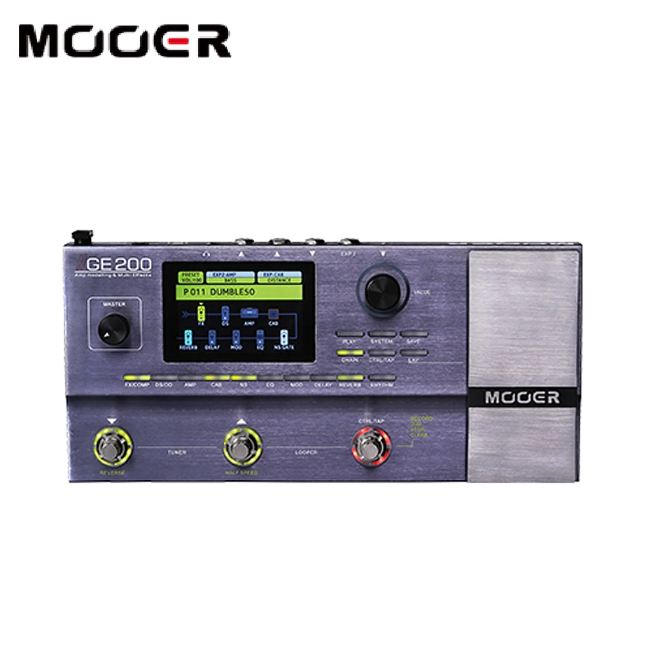 Mooer Ge200 Amp Modellazione Multi Effetti 55 Modelli Amplificatore Di Alta Qualità