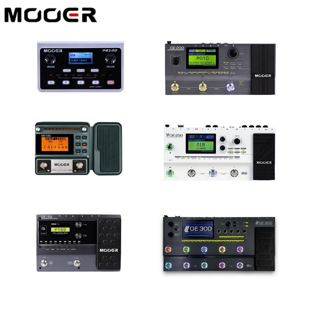Mooer Ge150 Multi-Effect Processor Looper Preamp Tap Tempo Drum Machine Digital Tube Amp Modellazione Effector Pedal Guitarra
