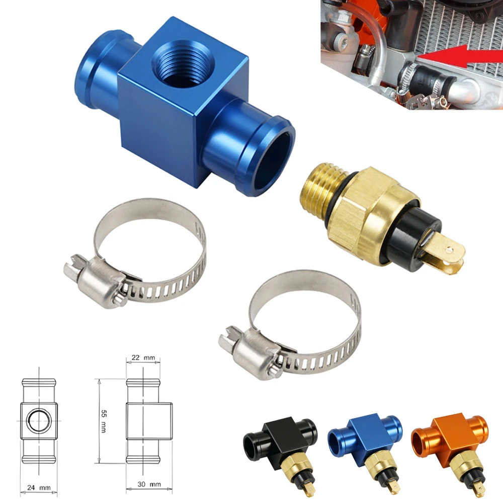 Termostato Ventola Radiatore Interruttore Temperatura Moto Per Yamaha 125-450Cc Yz Yzf Wr Dt Xt Ttr Per Ktm Kawasaki Suzuki Beta
