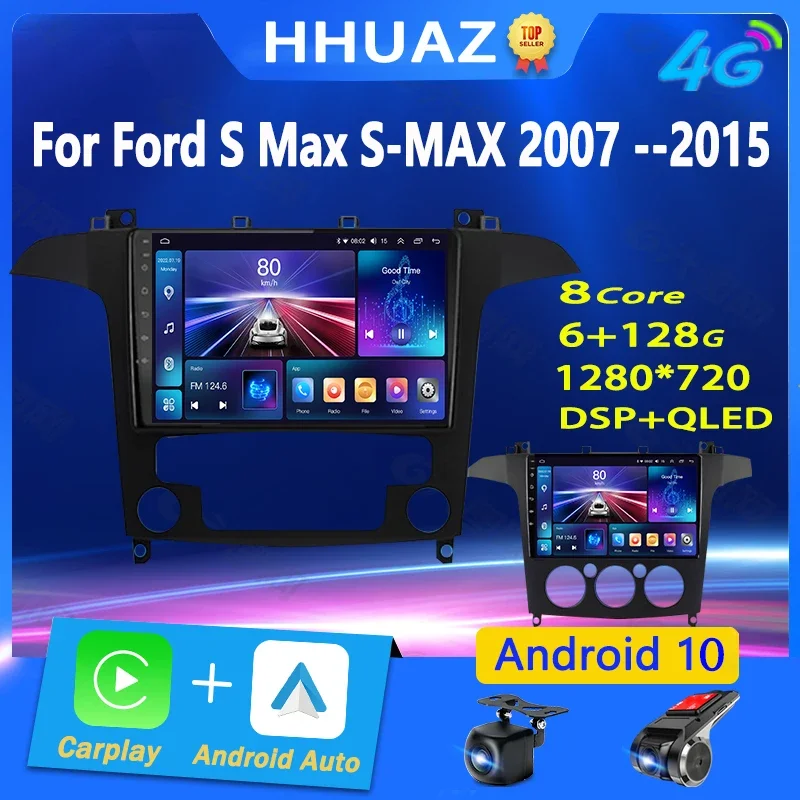 Android 10 Car Audio Per Ford S Max S-Max 2007 - 2015 Radio Navigation Multimedia Stereo Player Carplay Autoradio 2Din Head Unit
