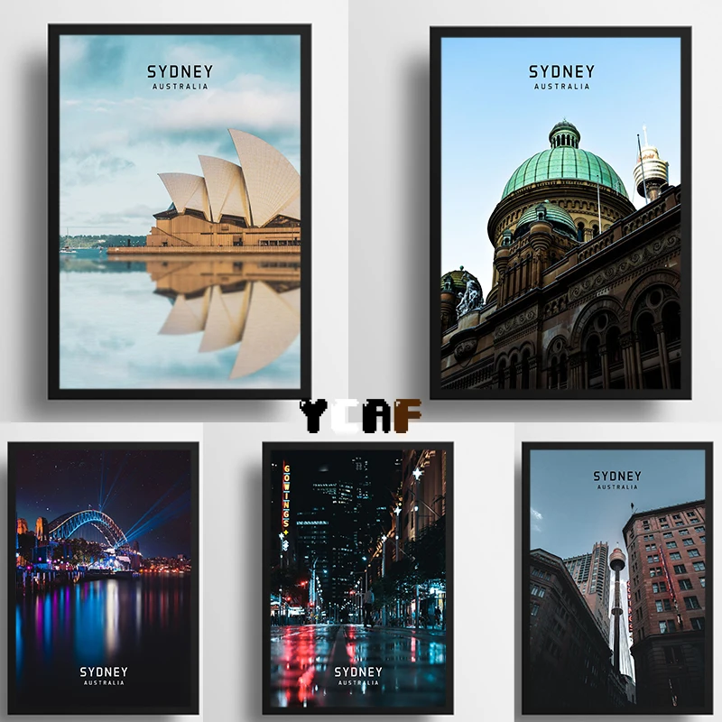 Australia Travel Poster Sydney City Poster Canvas Printing Australia Sydney City Travel Wall Art Decor Viaggio Regalo Souvenir