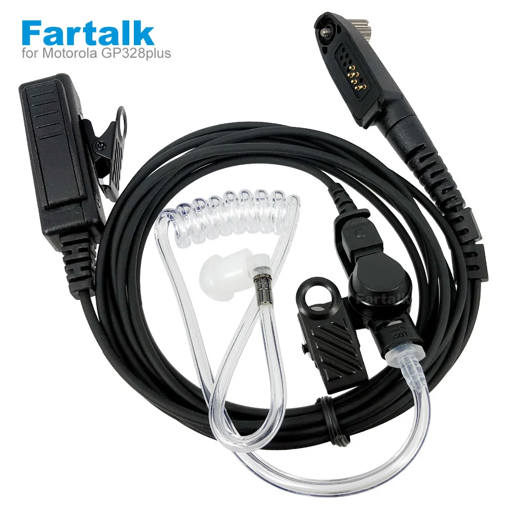 Air Tube Auricolare Auricolare Mic Per Motorola Gp328Plus Gp344 Gp388 Gp328-Plus Anysecu F22 F25 W5 Kirisun Android Walkie Talkie