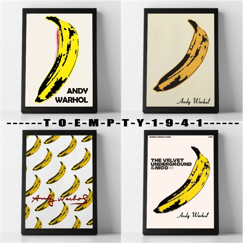 Pop Art Banana Vintage Pittura Astratta Di Andy Poster Canvas Printing Andy Warhol Banana Pop Wall Art Decor Decorazione Banana