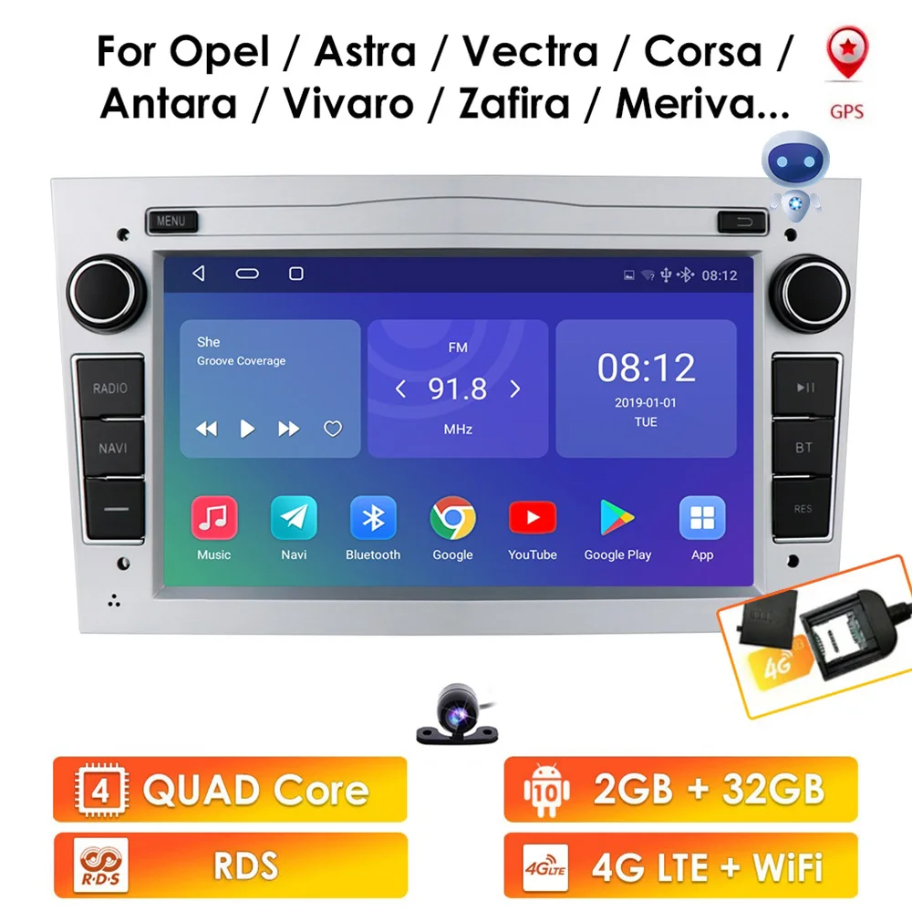 4G Wifi 2 Din Android 10 Car Multimedia Gps Navi Radio Per Opel Astra H G J Antara Vectra C B Vivaro Astra H Corsa C D Zafira B