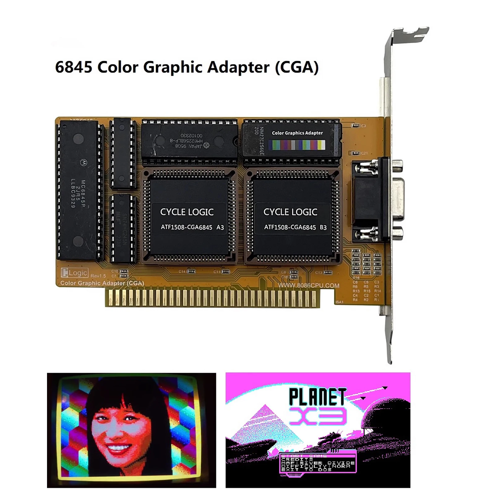 Per Adattatore Grafico A Colori Compatibile Ibm Scheda Isa Cga Ibm Pc 8088 8086 Pc