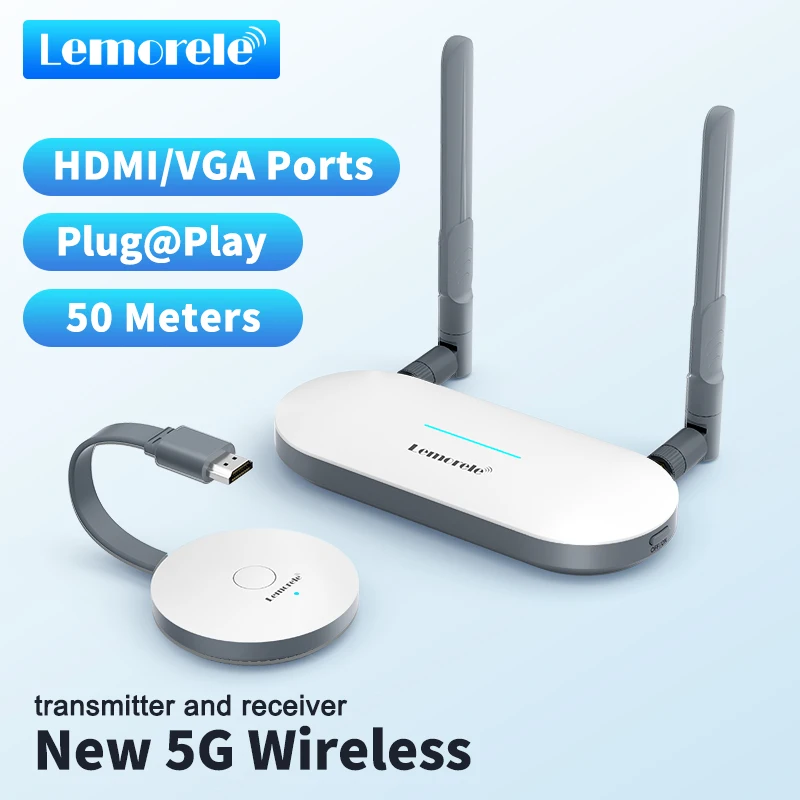 Lemorele Wireless Hdmi Video Trasmettitore E Hdmi/Vga Ricevitore Extender Display Adapter Dongle Per Tv Monitor Proiettore Switch Pc