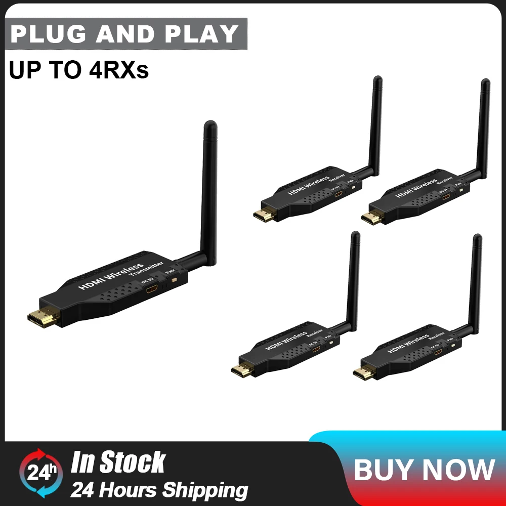 Kit Extender Wireless Trasmettitore E Ricevitore Wireless Da 5.8Ghz Per Pc Dslr Camera Laptop To Tv Monitor