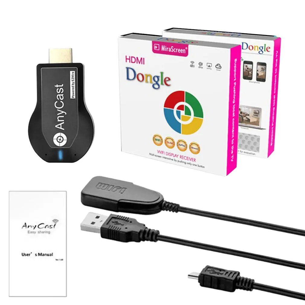 Vendite Calde Tv Stick 1080P Wireless Wifi Display Tv Dongle Ricevitore Per Anycast M2 Plus Per Airplay 1080P Hdmi Compatibile Tv Stick