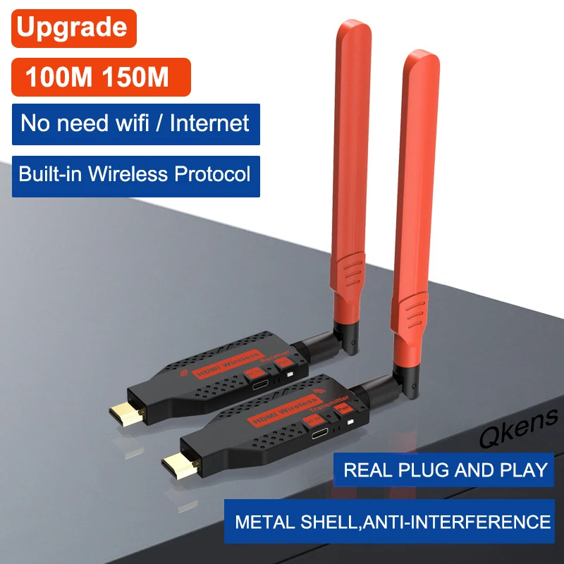 150M Wireless Hdmi Extender Trasmettitore Video Ricevitore Sender Tv Stick Display Adapter Condividi Per Camrea Laptop Pc To Tv Monitor