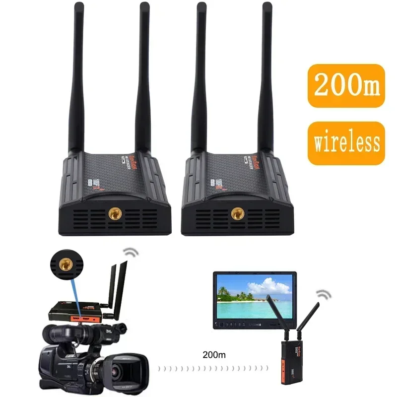 200M Hdmi Extender Trasmettitore Di Trasmissione Wireless Ricevitore Live Streaming Condividi Per Videocamera Videocamera Monitor Da Pc A Tv