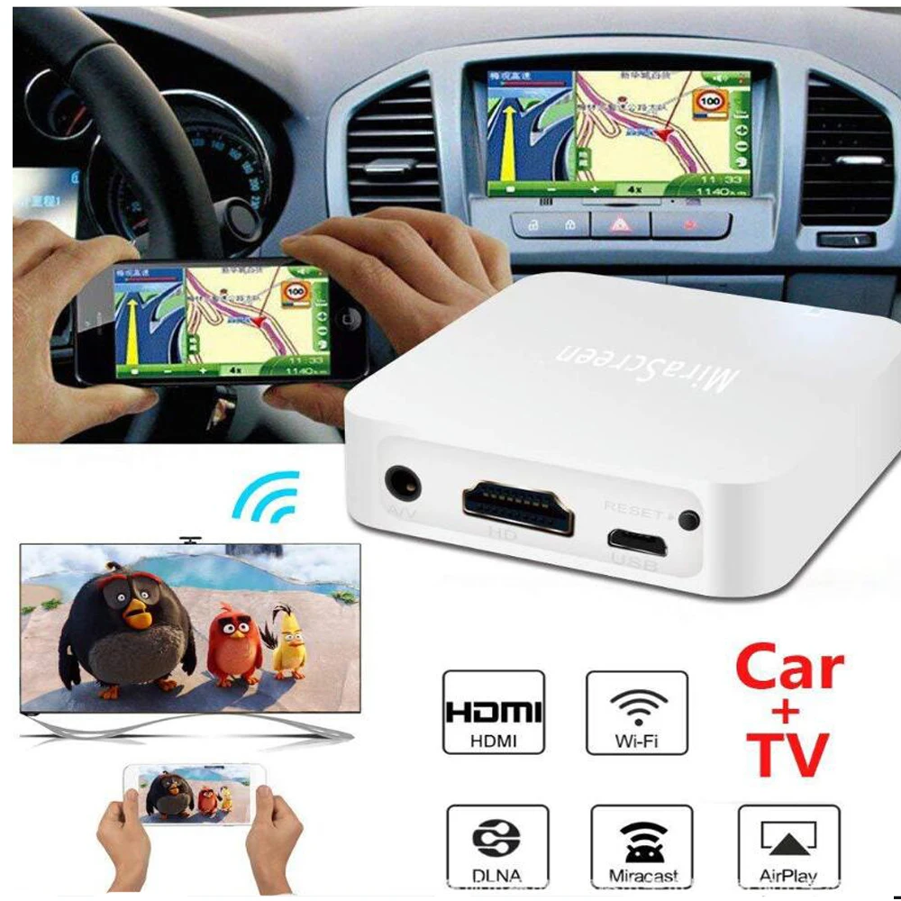 X7 Car Auto Media Dlna Miracast Airplay Screen Mirroring Dongle Tv Stick Uscita Av Wireless Video Streamer Display Lettore Wifi