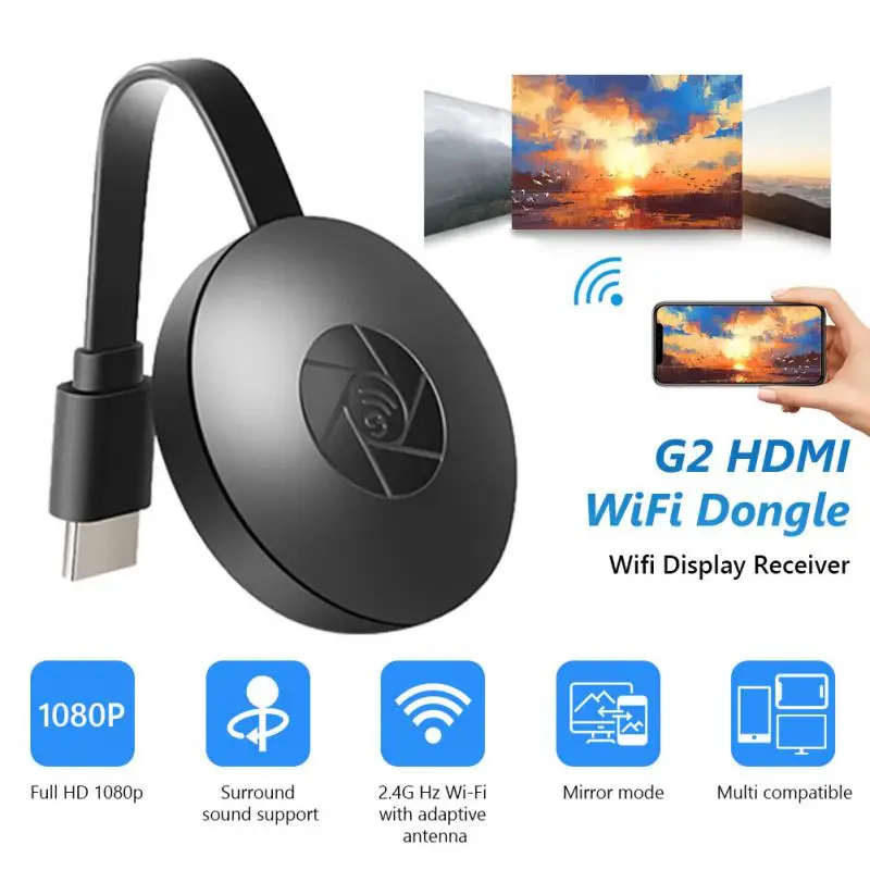 A Tv 2.4G 4K Wireless Wifi Mirroring Cable Adattatore Compatibile Hdmi 1080P Display Dongle Per Iphone Samsung Goggle Chromecast