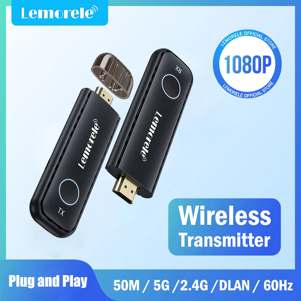 Ricevitore Trasmettitore Hdmi Wireless 50M Display Dongle Extender Adattatore Av Per Monitor Proiettore Tv Portatile