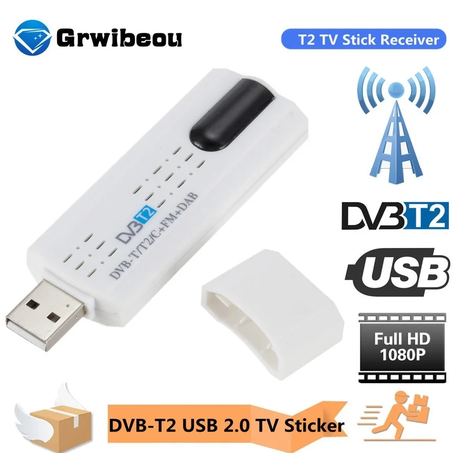 Digital Satellite Dvb T2 Usb Tv Stick Tuner Con Antenna Remote Hd Usb Tv Ricevitore Dvb-T2/Dvb-T/Dvb-C/Fm/Dab Usb Tv Stick Per Pc