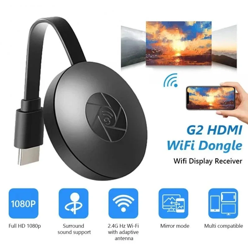 A Tv 2.4G 4K Wireless Wifi Mirroring Cable Adattatore Compatibile Hdmi 1080P Display Dongle Per Iphone Samsung Huawei Android Phone