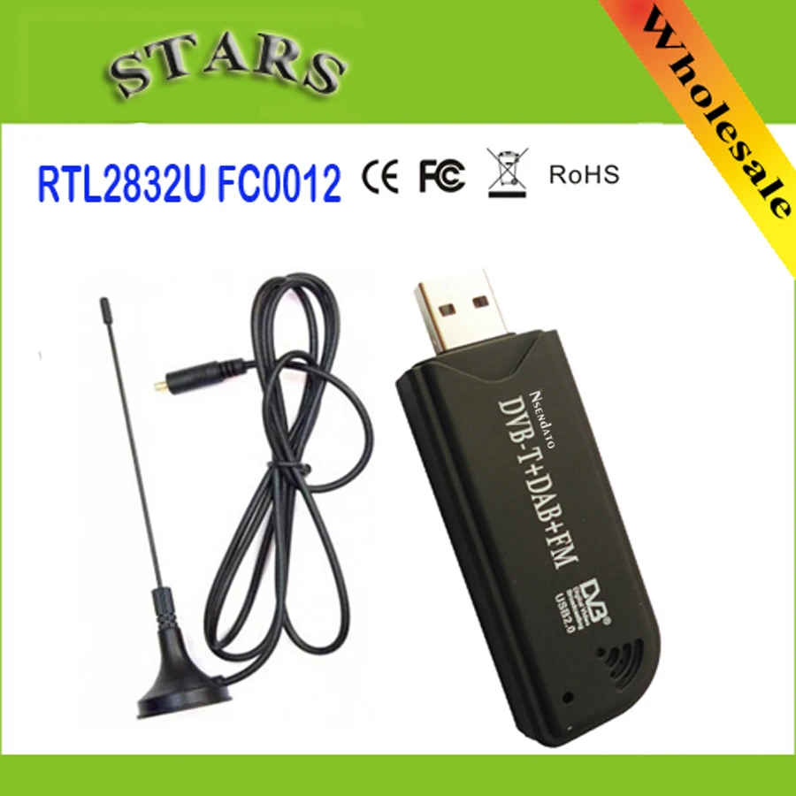 Usb2.0 Dab Fm Dvb-T Rtl2832U Fc0012 Sdr Rtl-Sdr Dongle Stick Sintonizzatore Tv Digitale Ricevitore Ir Telecomando Con Antenna,Dropshipping