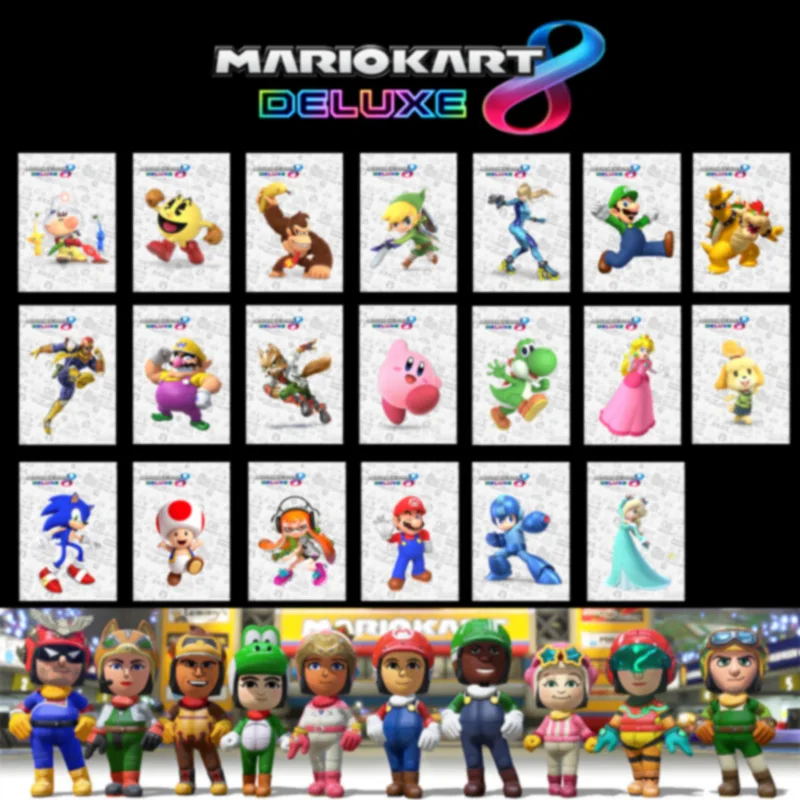 Switch Mario Kart 8 Amiibo Linked Kart 8 Ns Mario Party Amiibo Sblocca Abbigliamento Bgm Puntelli Rari Giocattoli Da Collezione Materiale In Pvc