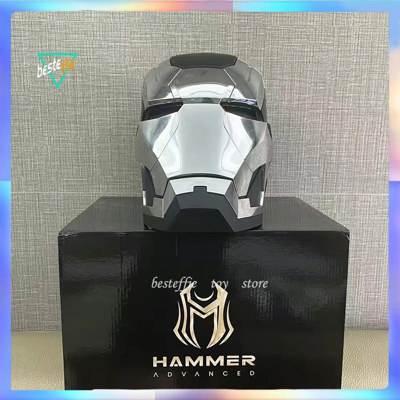 War Machine Patriot Iron Man Helmet 1:1 Telecomando Indossabile Per Il Controllo Vocale Mk1 Mk5 Black Helmet Boy Collection Regalo Di Compleanno