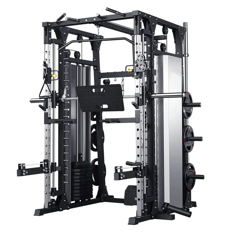 Home Body Building Cable Crossover Multifunzionale Power Cage Squat Rack Con Sollevamento Pesi Training Gym Smith Machine