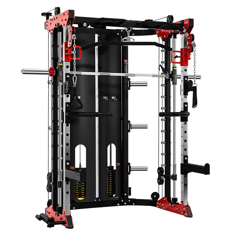 Attrezzatura Crossover Body Building Power Cage Squat Rack Cable Home Gym Exercise Training Multi Functional Smith Machine