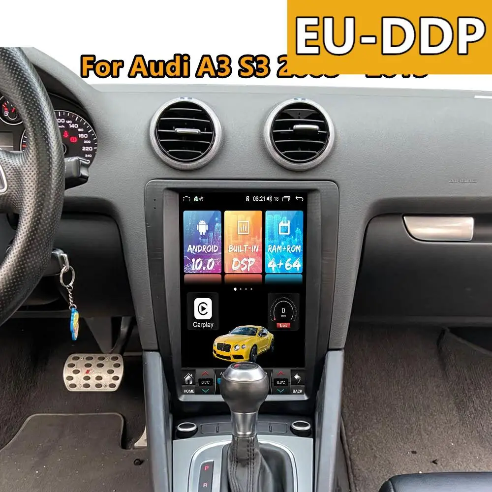 Per Audi A3 8P S3 Android Radio 2003 2010 2011- 2013 Car Multimedia Player Px6 Tesla Audio Stereo Autoradio Gps Navi Head Unit
