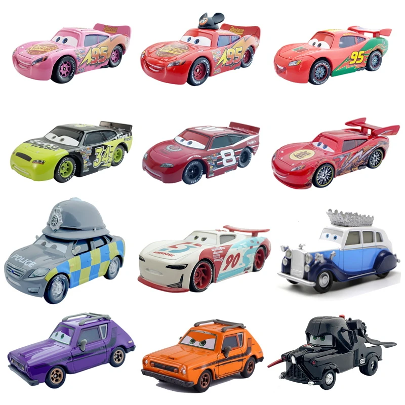 Disney Pixar Cars 2 3 Lightning Mcqueen Toys The King Mater Gremlin Diecast Vehicles Modelli Boy Children Gifts Metal Model Cars