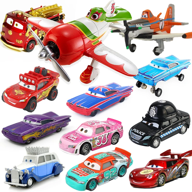 Disney Pixar Cars 2 3 Mcqueen Frank Metal Diecast Alloy Car Toy Disney Plane Dusty Captain Jackson Storm Model Giocattoli Per Bambini Regali