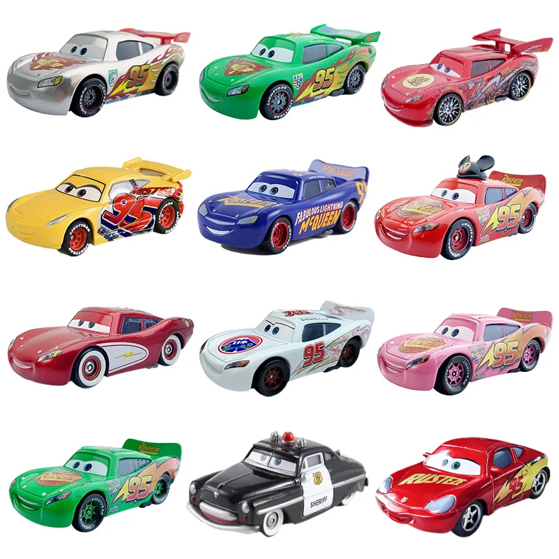 Disney Cars Car Metal Lightning Mcqueen Pixar 2 3 Mater Sheriff Champion Ramirez Diecast Mini Vehicle Lega Boy Kid Toys Gift