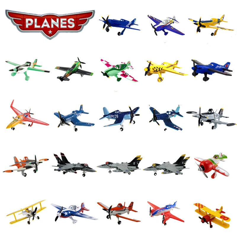 Disney Pixar Aircraft El Chupuira Ishani Polveroso Ripslinger Red Grid Fighter Diecast Aircraft Model Plane Toy For Kid Boy Birthday